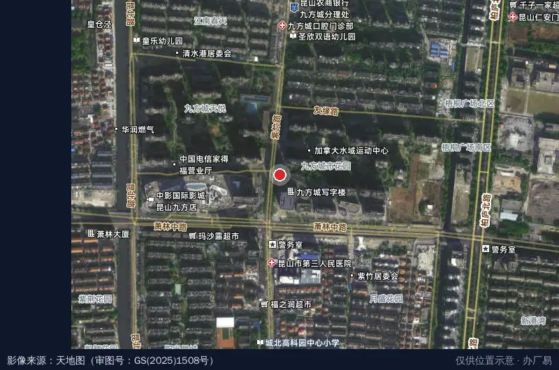 保利大厦卫星位置示意图