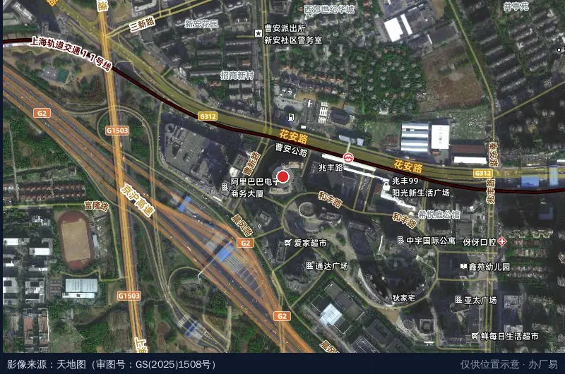 中寰商业广场卫星位置示意图