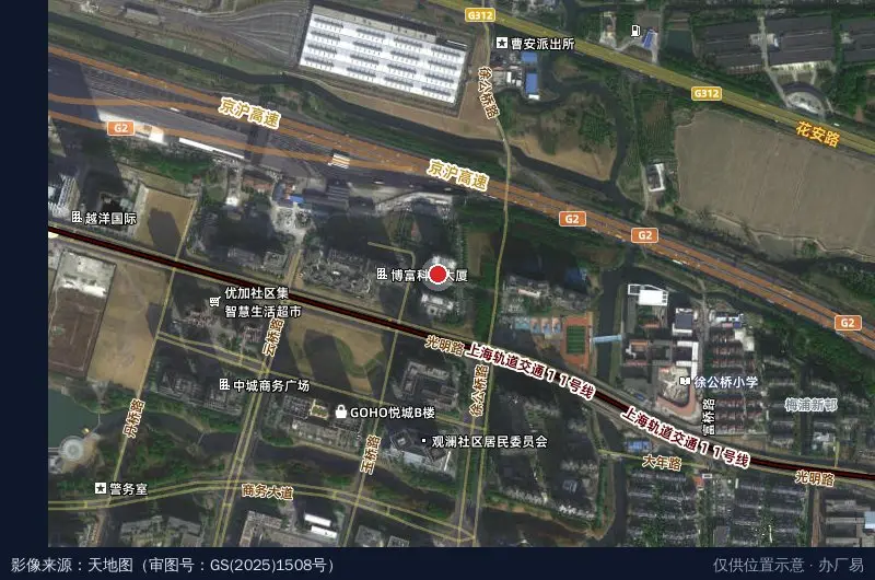 中铁建设大厦卫星位置示意图
