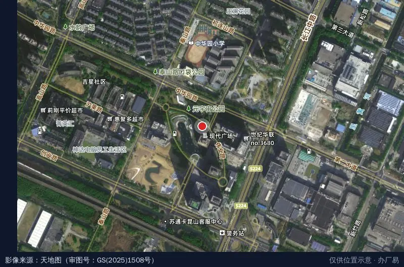 现代广场-A座卫星位置示意图