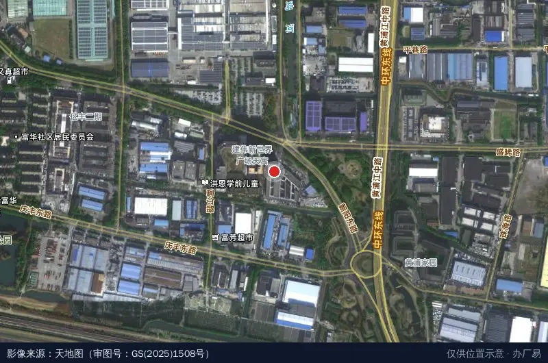 建伟新世界-A座卫星位置示意图