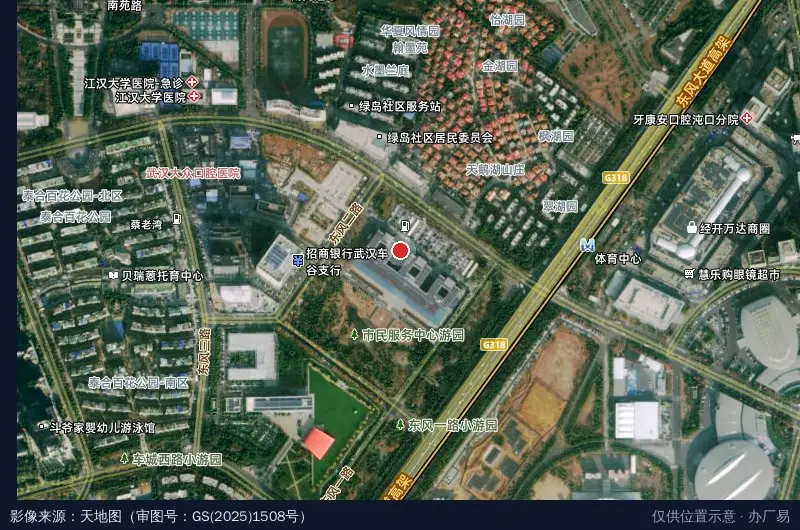 武汉经济技术开发区卫星位置示意图
