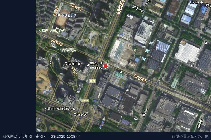 神达集团大厦卫星位置示意图