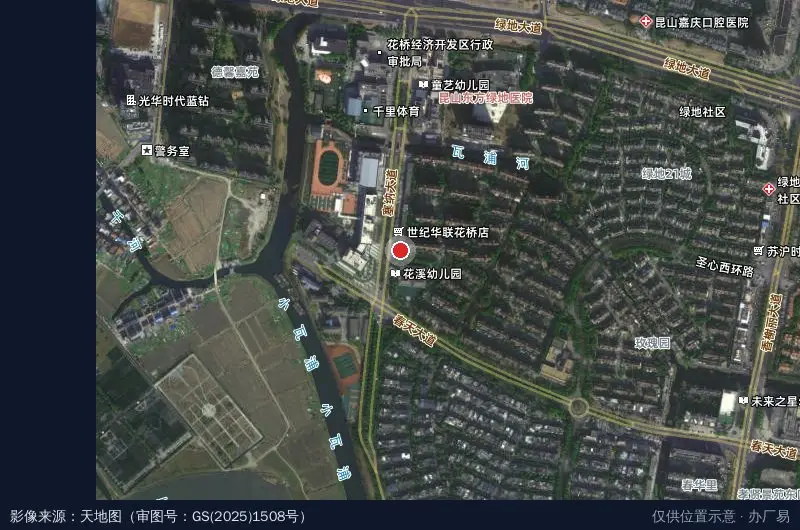 昆山国际商务城卫星位置示意图