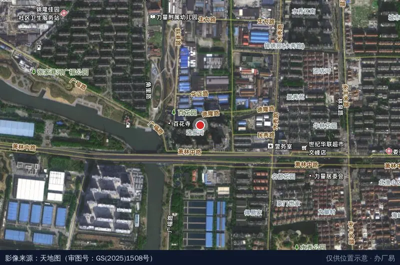 逸景湾商务大厦卫星位置示意图