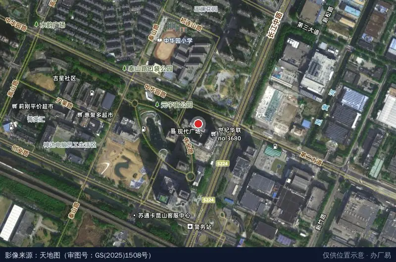 利得商务楼卫星位置示意图