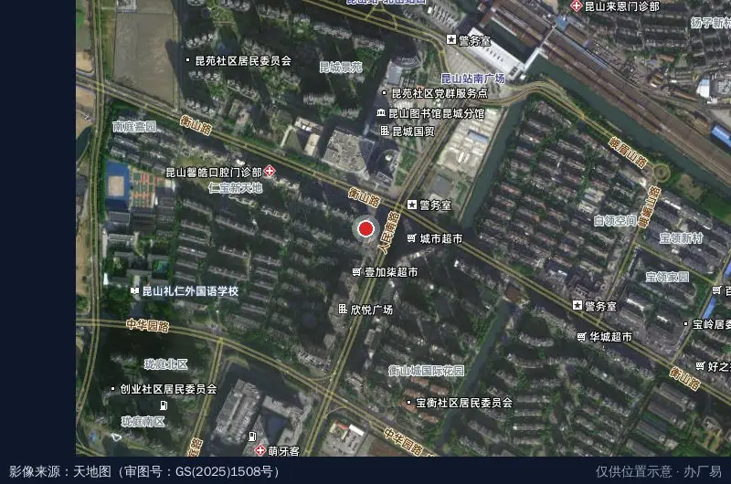 汇杰商务大厦-南门卫星位置示意图