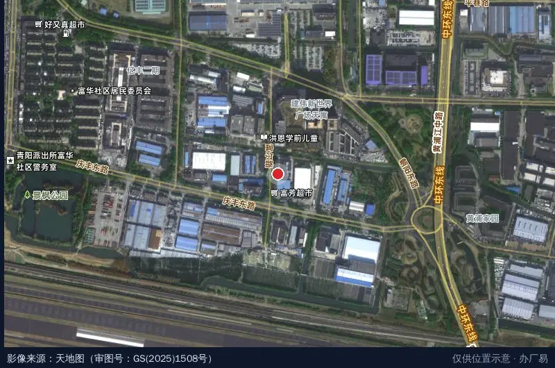 九号商务订餐卫星位置示意图