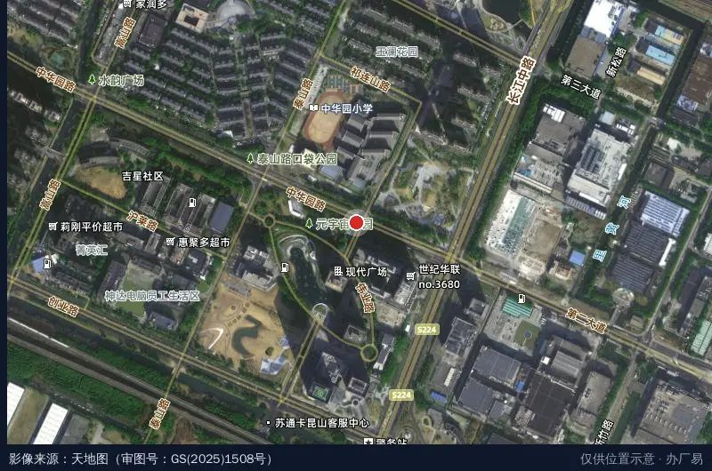 利得商务楼-东北门卫星位置示意图