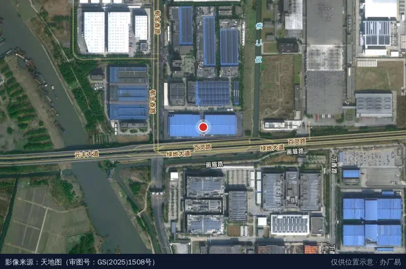 乔氏物流园卫星位置示意图
