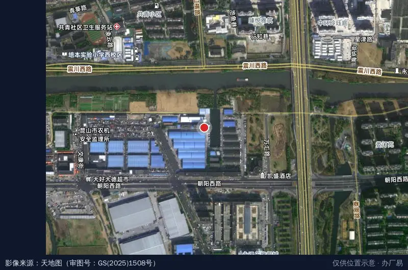 娄江粮食物流园卫星位置示意图