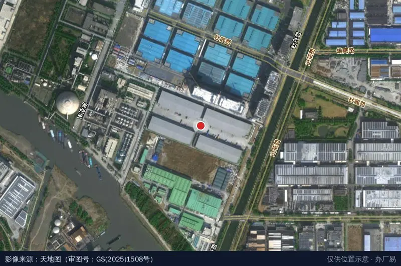 昆山铭益仓储基地卫星位置示意图