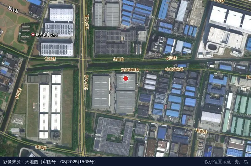 京东商城仓储配送中心卫星位置示意图