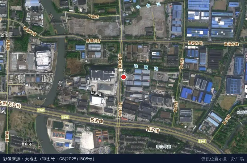 大地物流危化品仓库卫星位置示意图