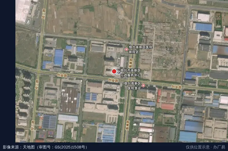 烟台高新技术产业开发区卫星位置示意图
