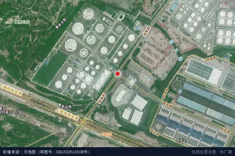 上海外高桥保税物流园区卫星位置示意图