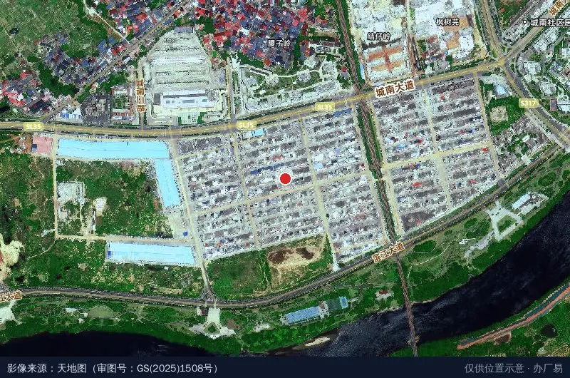 中国赣州南部国际物流商贸城卫星位置示意图