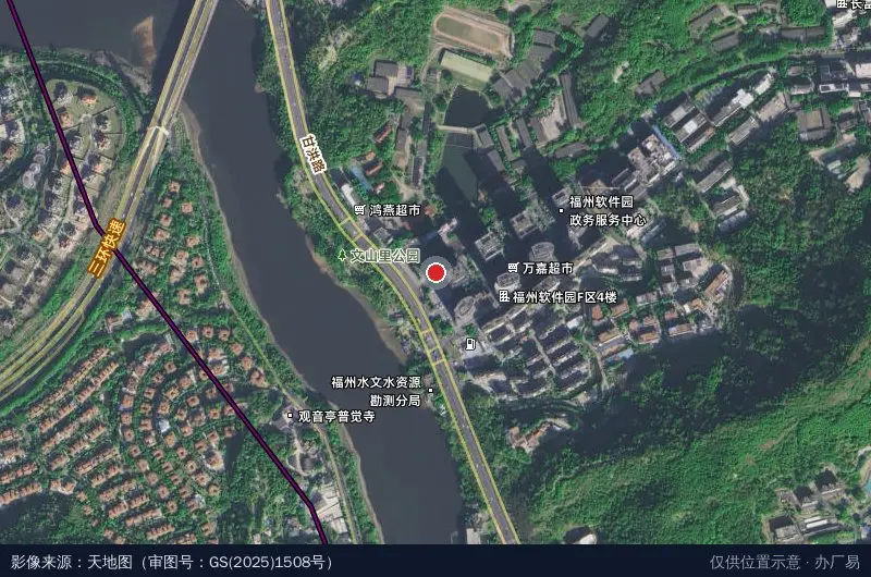福州软件园卫星位置示意图