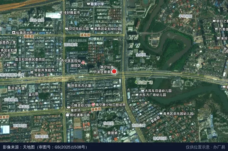 南宁仙葫经济开发区卫星位置示意图
