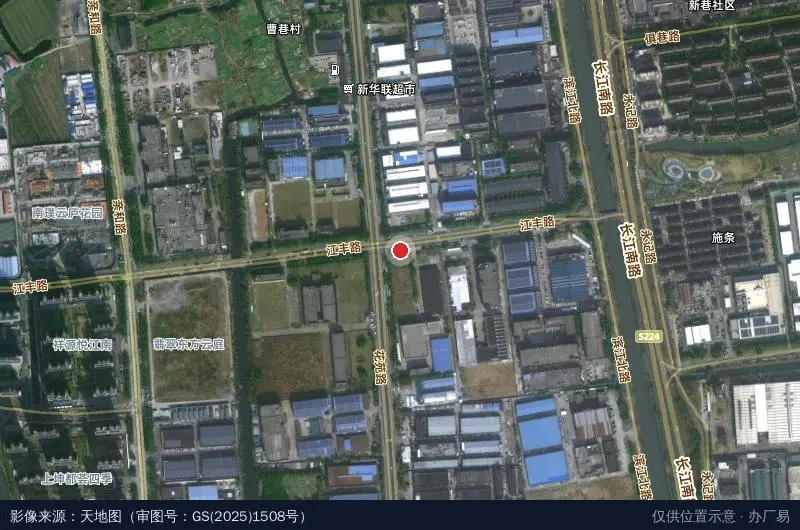 昆山淞南科技园卫星位置示意图
