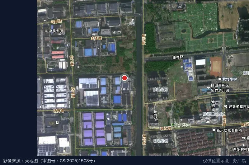 昆山空景光子科技有限公司卫星位置示意图