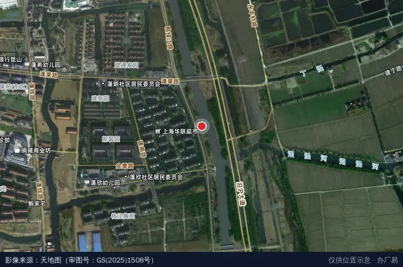 昆山开发区伟松机械厂卫星位置示意图