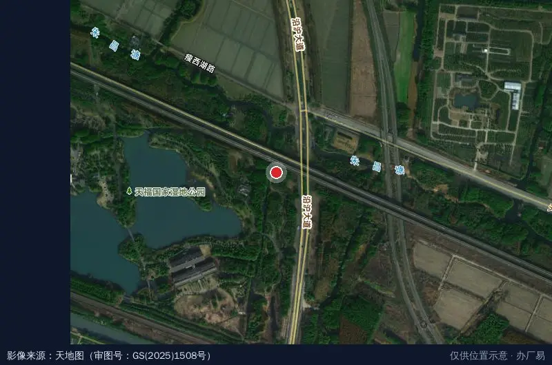 昆山星光工业园-25A卫星位置示意图