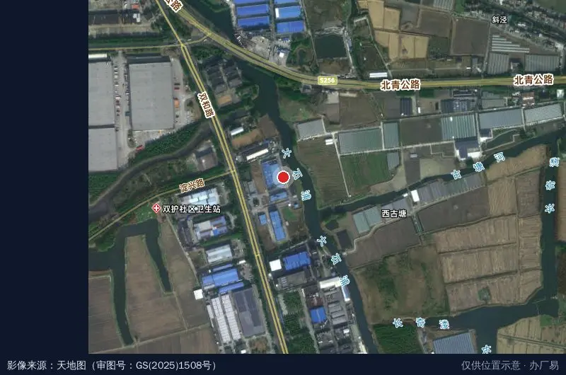 淀山湖工业园-南门卫星位置示意图