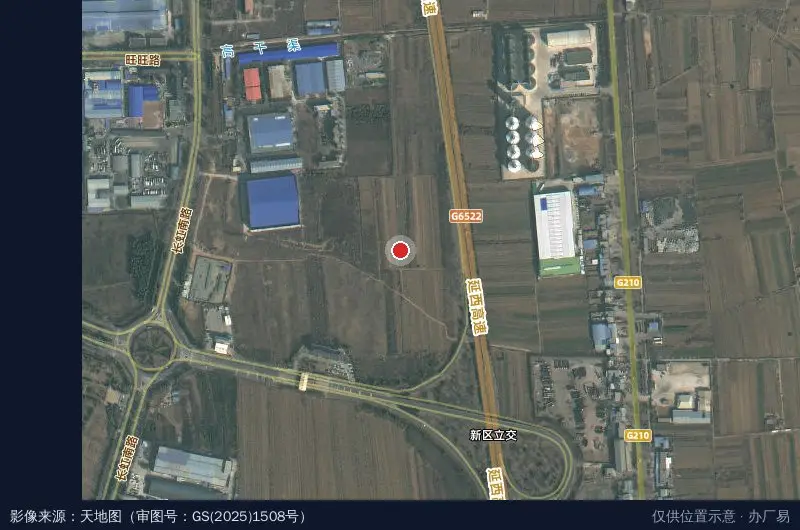 铜川市航天科技产业孵化园卫星位置示意图