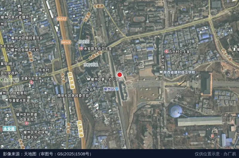 玖鼎润唐科技产业园筹建处卫星位置示意图