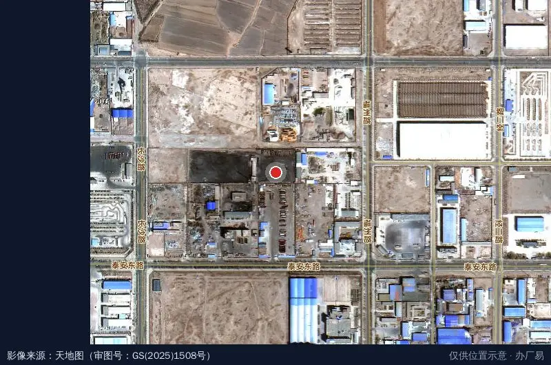 西立公司化工科技园卫星位置示意图