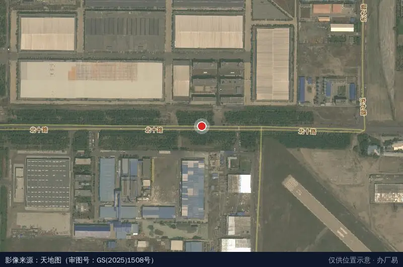石河子北工业园区卫星位置示意图