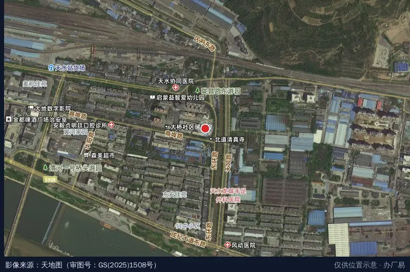 天水高新技术工业园卫星位置示意图