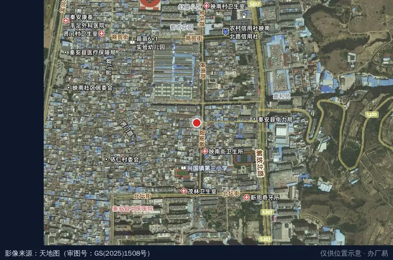 西川工业园区工商所-非公有制经济党建工作站卫星位置示意图
