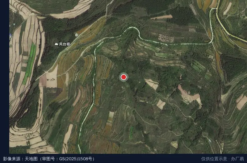 清水县獭兔产业扶贫示范园卫星位置示意图