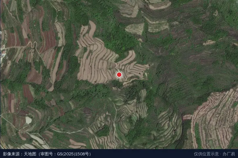 清水县西部现代农业产业园卫星位置示意图