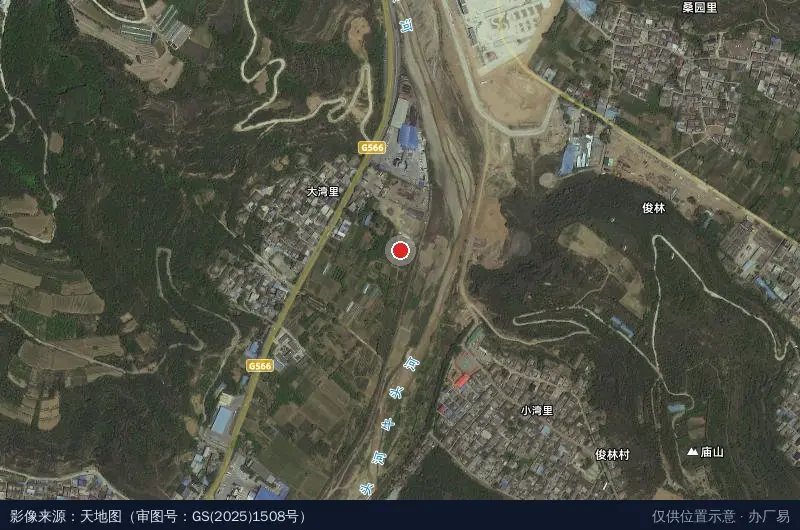 柏林村(临时站)卫星位置示意图
