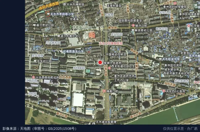 天水师范大学科技园卫星位置示意图