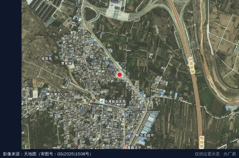 中滩科技园卫星位置示意图