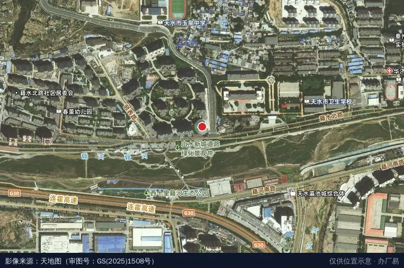 天水华天电子科技园-接待中心卫星位置示意图