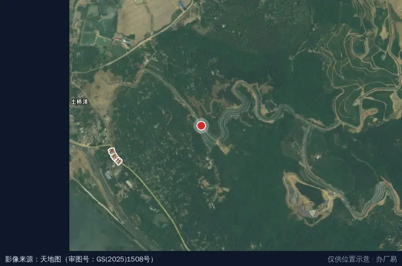 扇园坡路卫星位置示意图