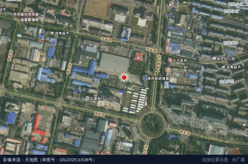 龙沙区高新技术产业开发区卫星位置示意图