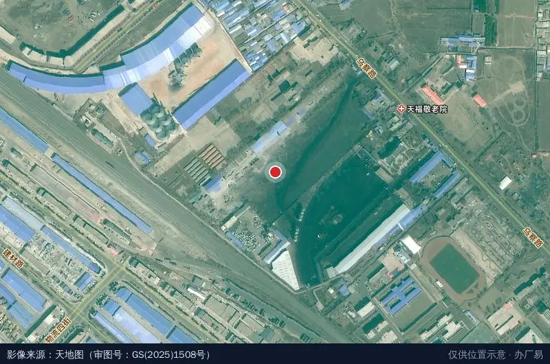 乌兰浩特物流园区卫星位置示意图