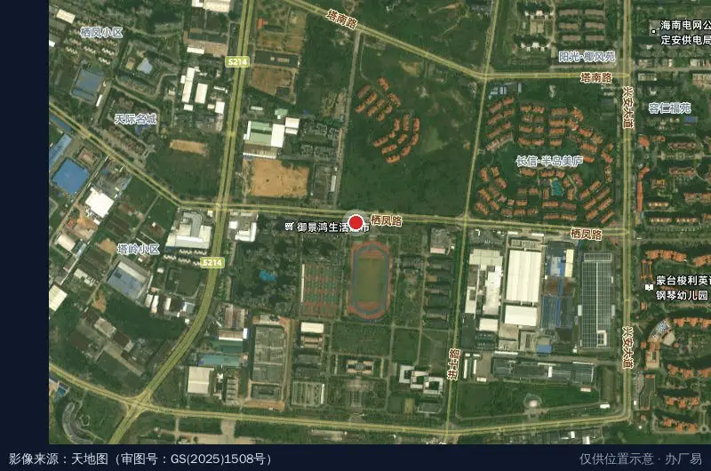 塔岭工业园卫星位置示意图