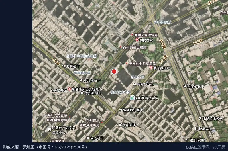 克州新一代信息产业创业园卫星位置示意图