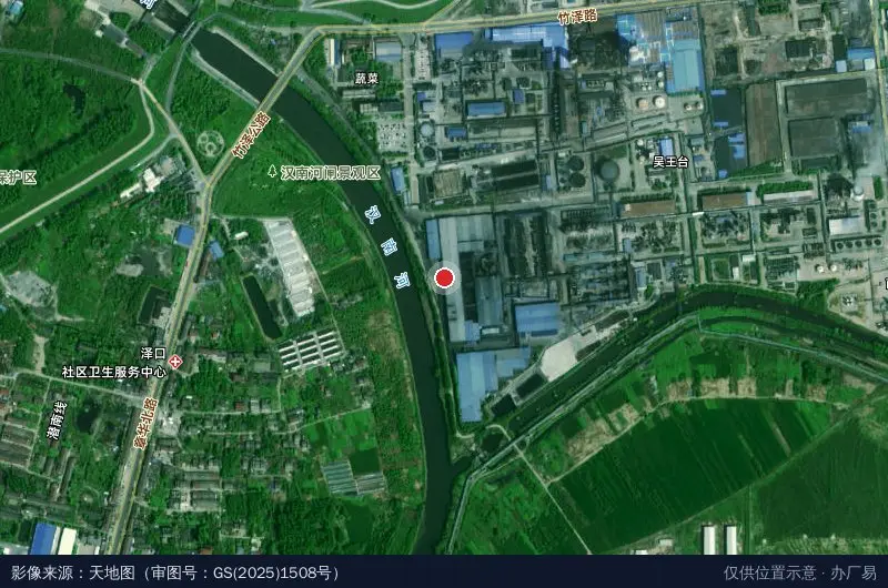 湖北潜江市经济开发区卫星位置示意图