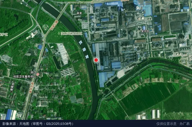 潜江经济开发区行政服务中心卫星位置示意图