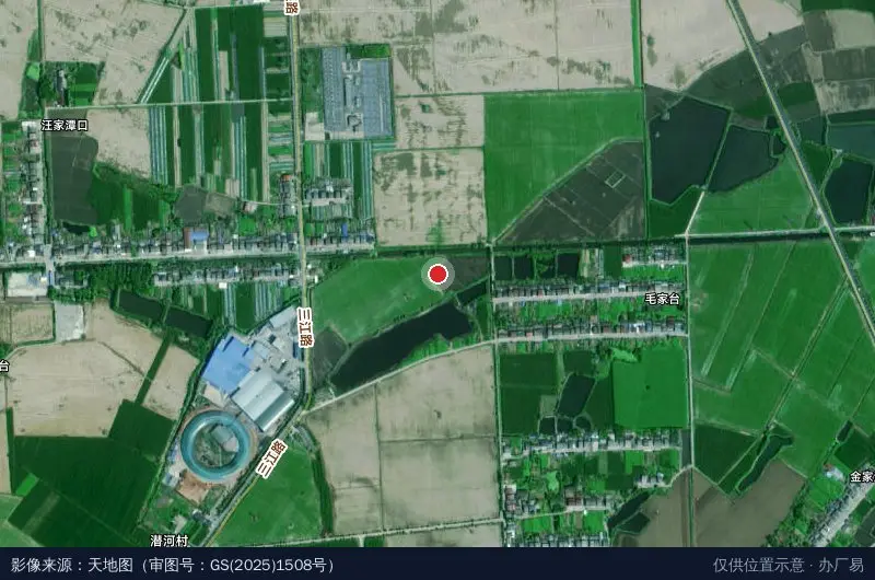 潜江经济开发区农村福利院卫星位置示意图