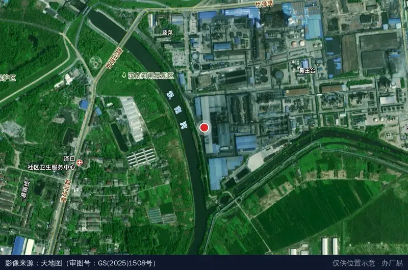 湖北潜江经济开发区科普活动站卫星位置示意图
