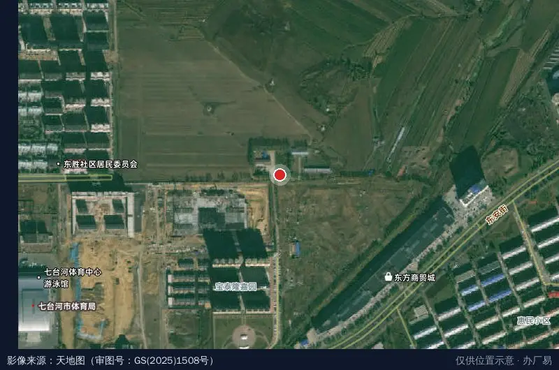 七台河市电子商务产业园实训大楼A区卫星位置示意图
